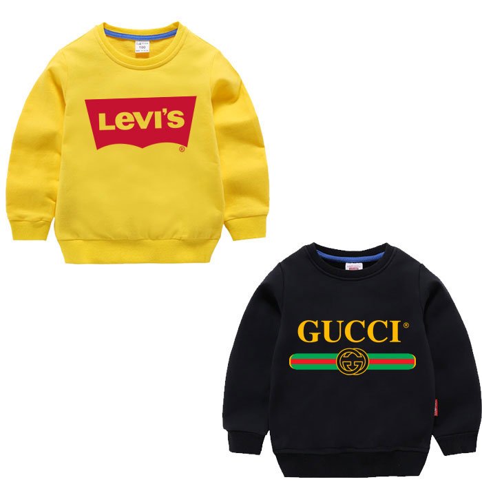 Black & Yellow Branded Sweatshirt For Kids